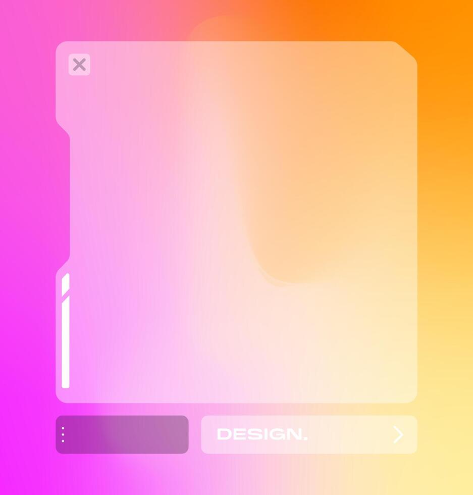 Futuristic square gradient background. Pop up window illustration. vector