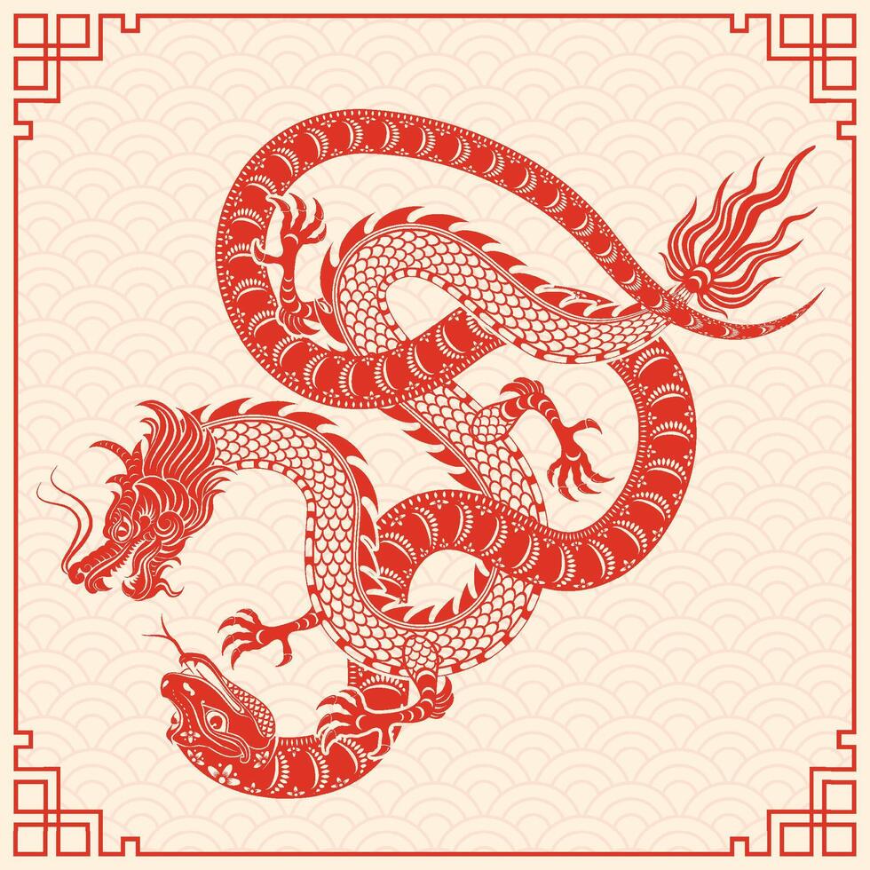 Happy Chinese new year 2025 Zodiac sign, year of the Snake vector