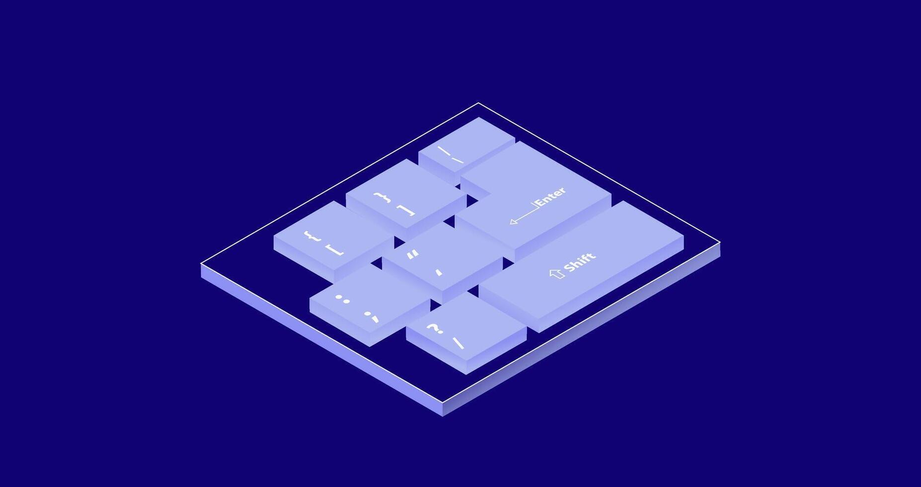 illustration of a computer keyboard key pad vector