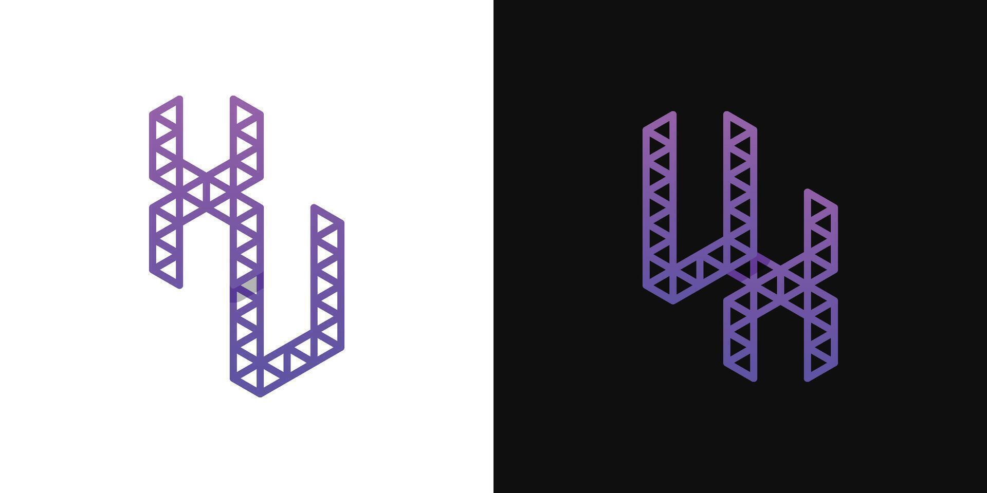 Letters VX and XV Polygon Logo, suitable for business related to polygon with XV or VX initials vector