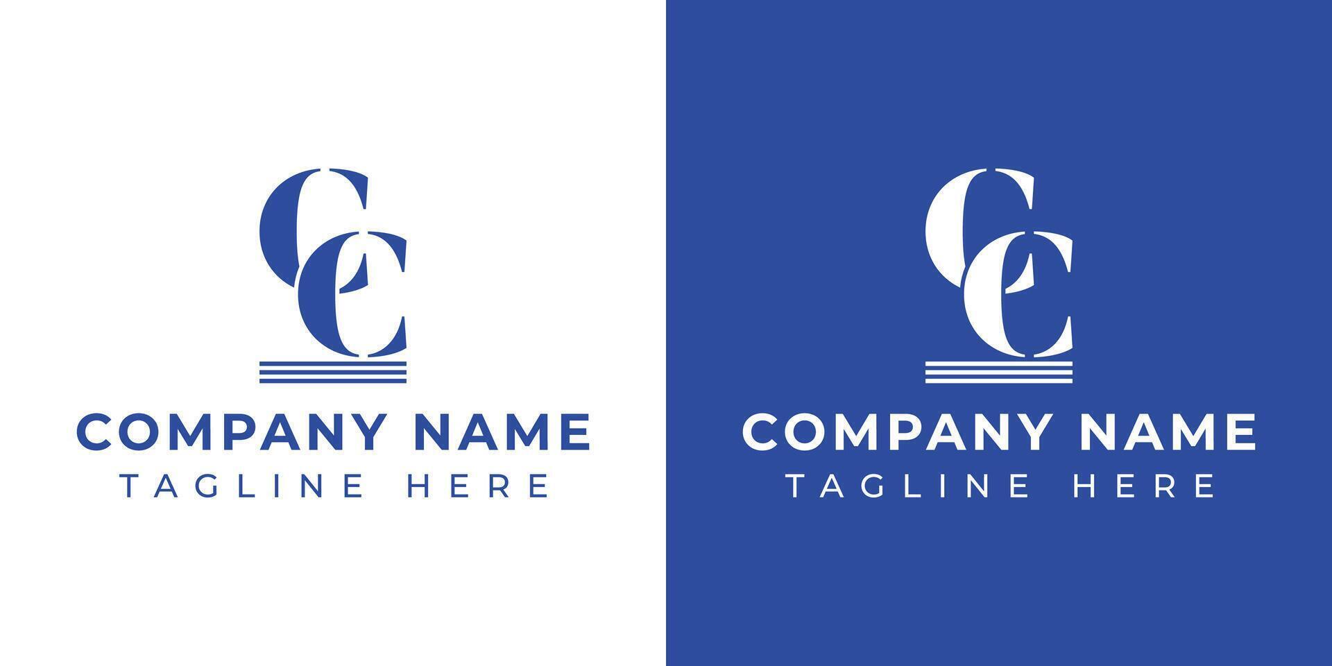 Letters CC Pillar Logo Set, suitable for any business with CC related to Pillar vector