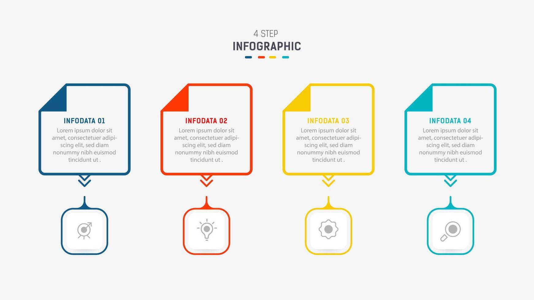 Three Step Infographic label design template with line icons. process steps diagram, presentations, workflow layout, banner, flow chart, info graph illustration. vector