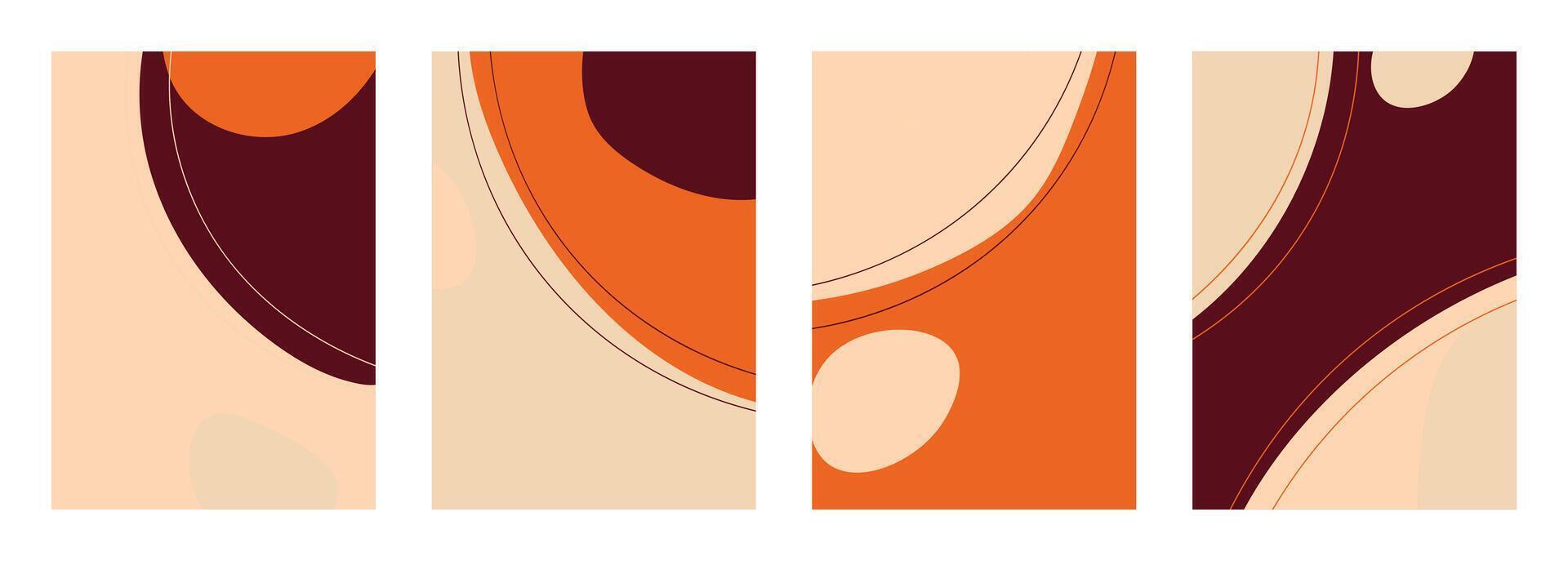 Minimalist abstract hand drawn set background. vector