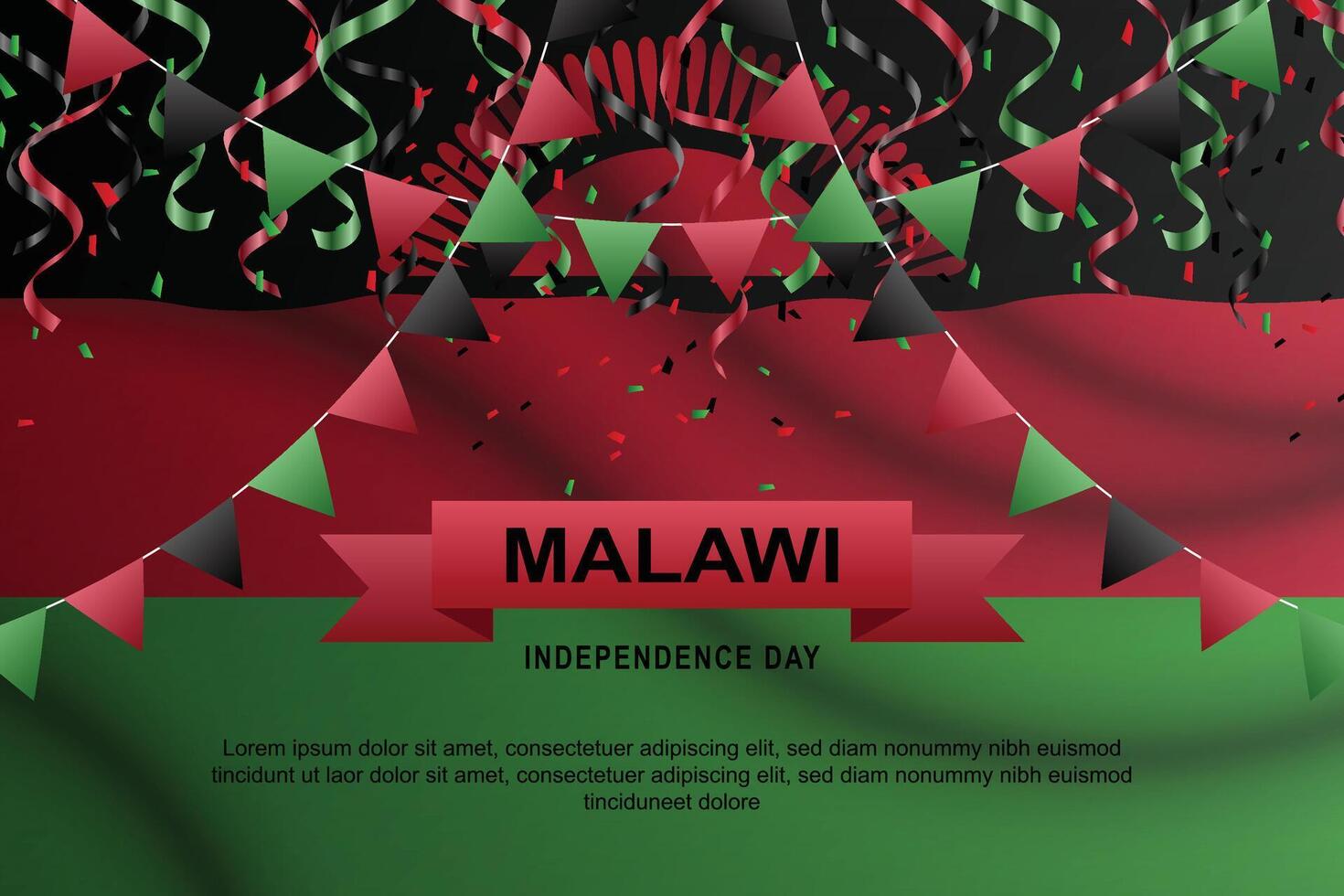 Malawi Independence Day background. vector