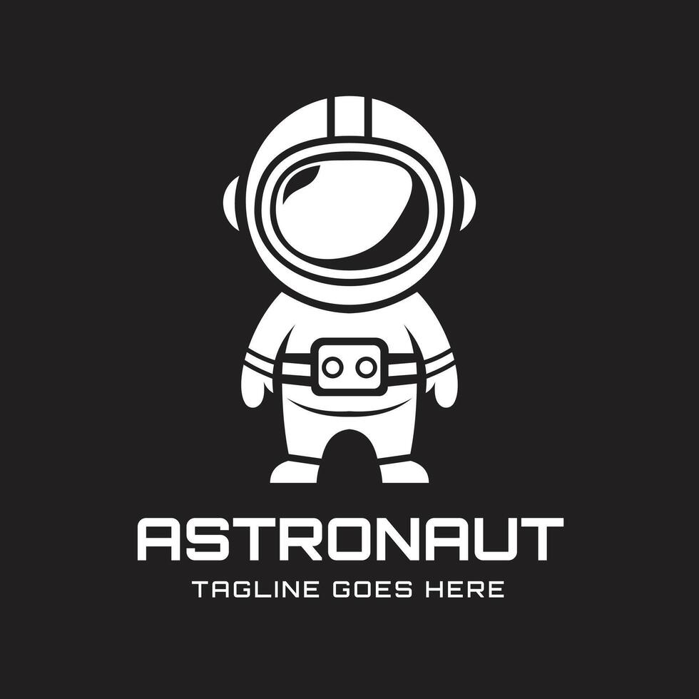 Cute Astronaut illustration dark background vector