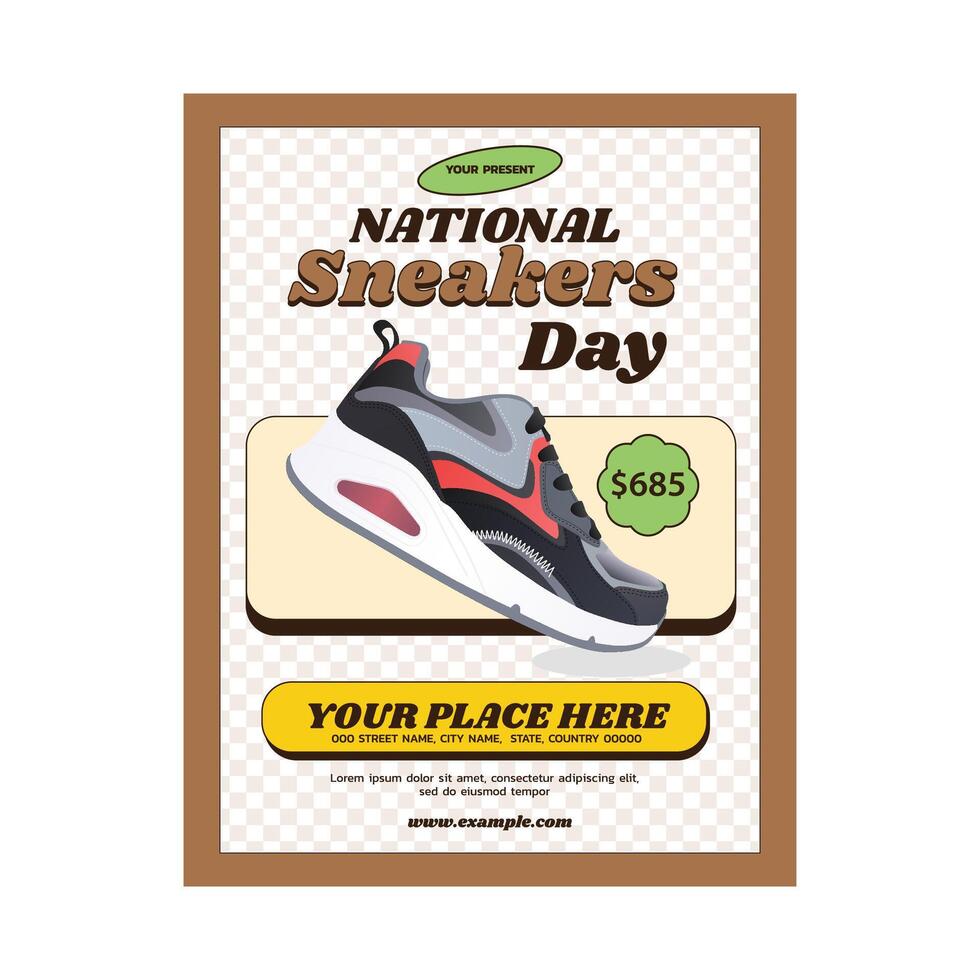 Illustration of National Sneaker's Day Flyer vector