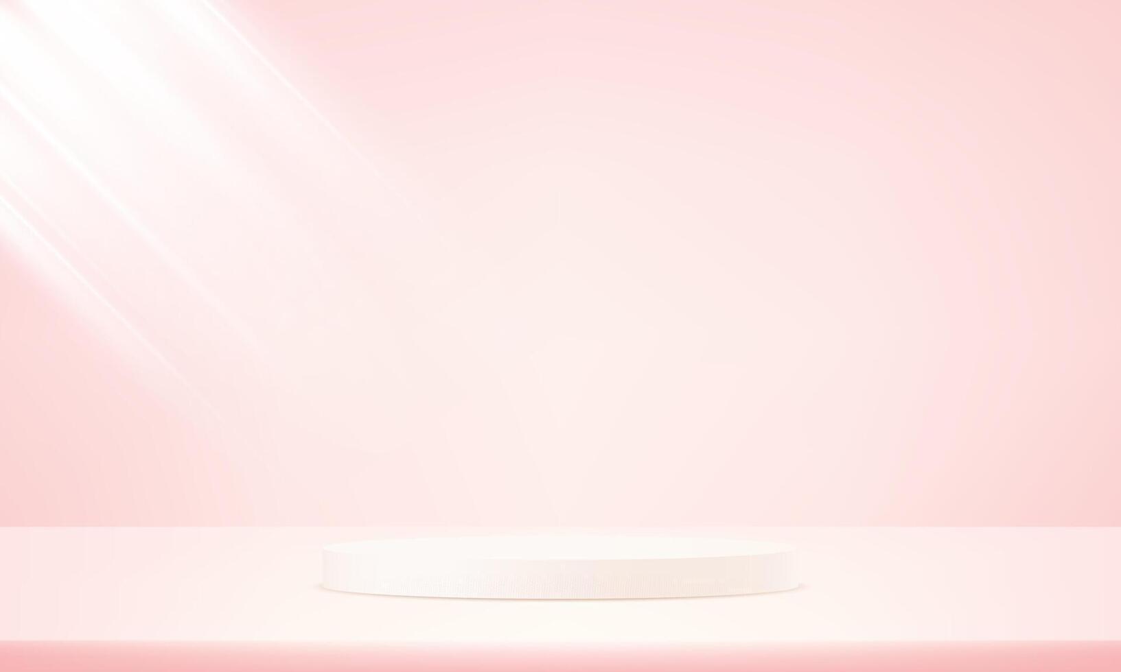 Pink studio room background. Pink background 3d with podium. Minimal scene for product display presentation. Empty room with light effect. stand for products. illustration. vector