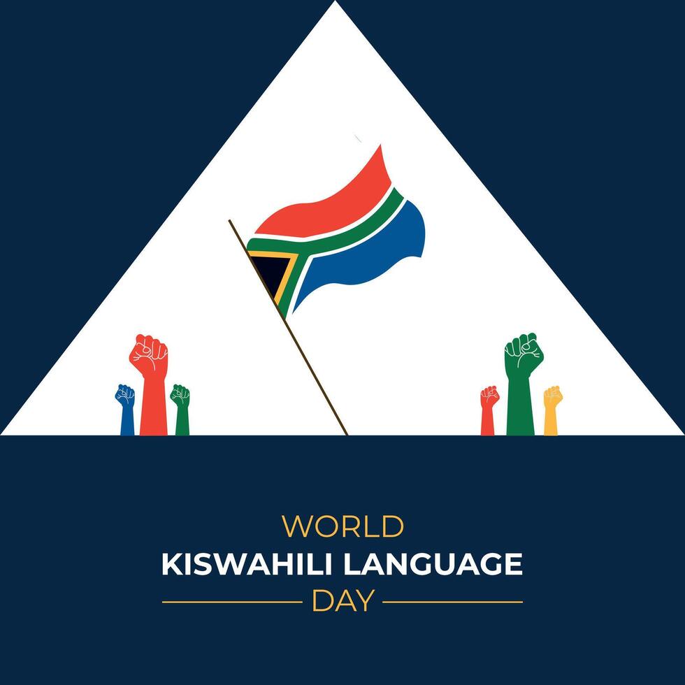 World Kiswahili Language Day. 7 July. Holiday concept. Template for background with banner, poster and card. flat illustration. flat design. vector