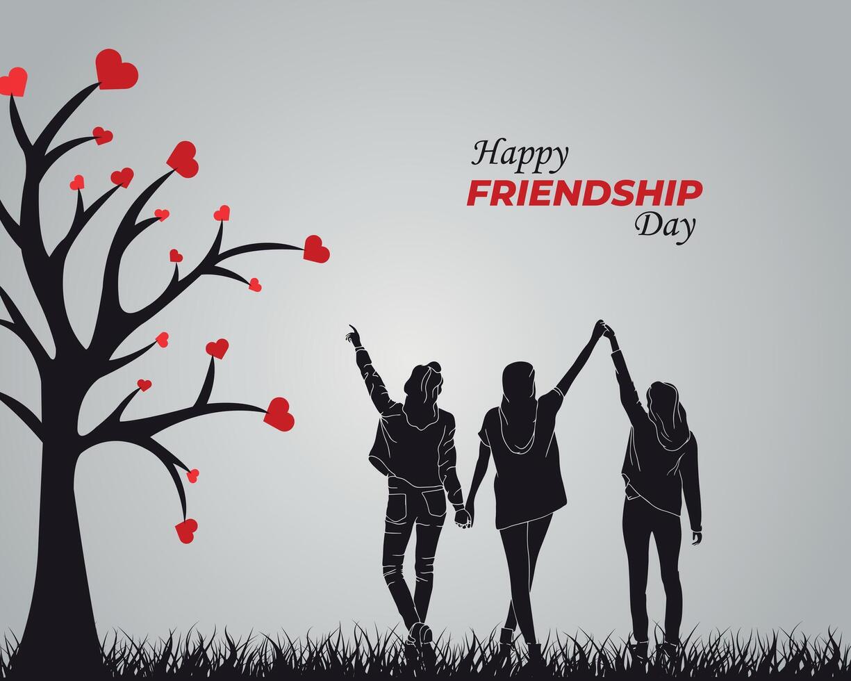 International Day of Friendship. 30 July. Holiday concept. template for background, banner, poster and card. flat illustration. flat design. vector