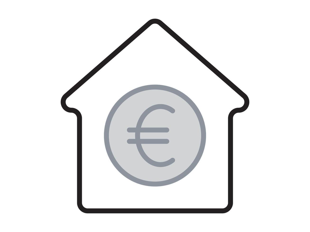 Icon a house representation, isolated against a clean background. This simple symbol evokes a sense of warmth and security, embodying the concept of home. vector