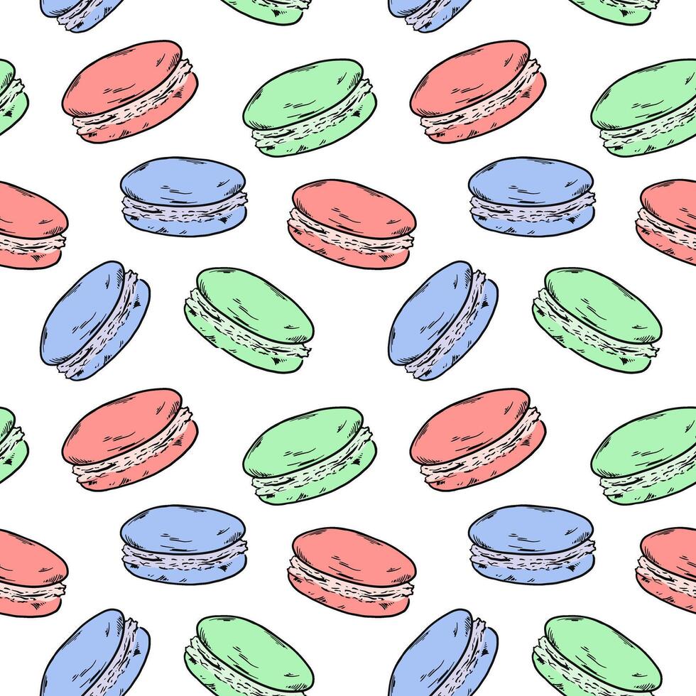 Line beige macaroons pattern seamless, fextile, fabric, wrapping paper, wallpaper, cafe vector