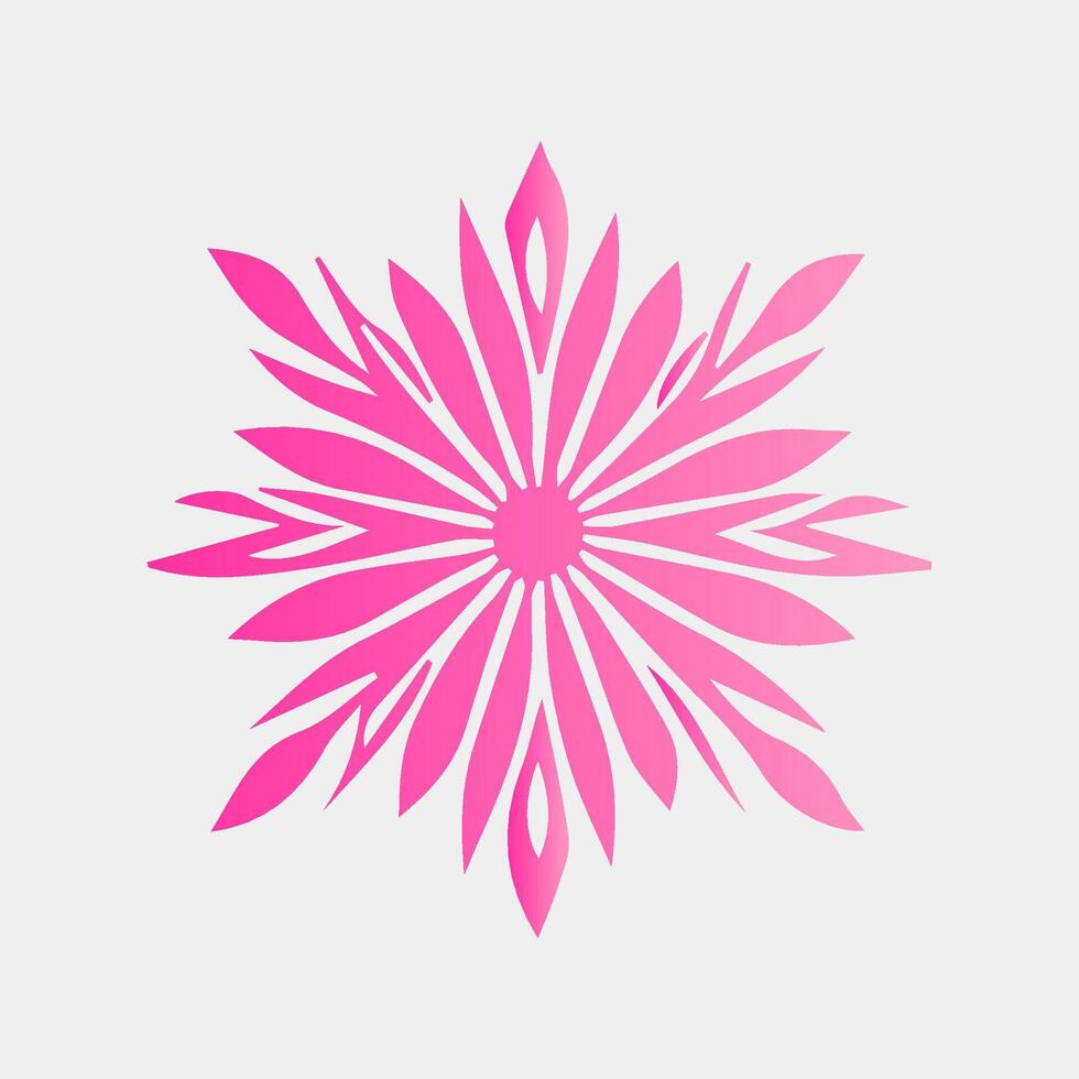 Rose flower of blooming plant. Garden rose isolated icon of pink blossom, petal and bud with green stem and leaf for romantic floral decoration, wedding bouquet and valentine greeting card Free vector