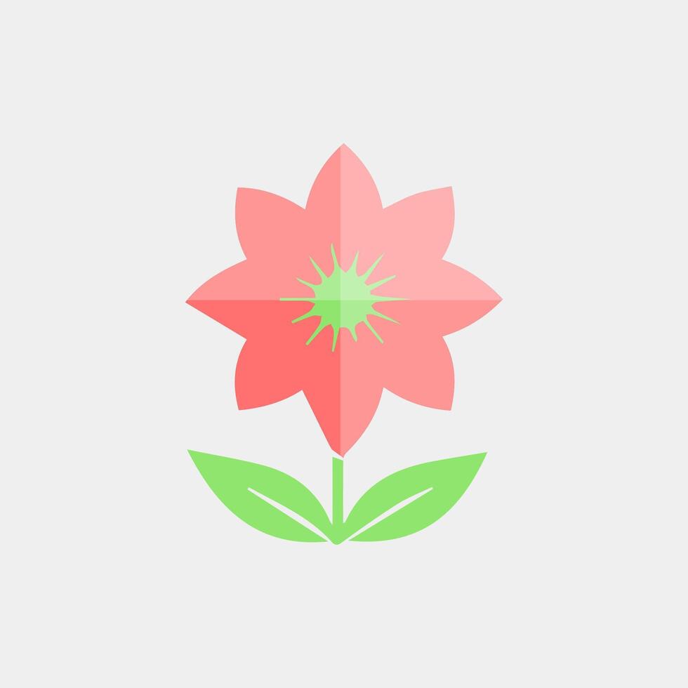 Rose flower of blooming plant. Garden rose isolated icon of pink blossom, petal and bud with green stem and leaf for romantic floral decoration, wedding bouquet and valentine greeting card Free vector