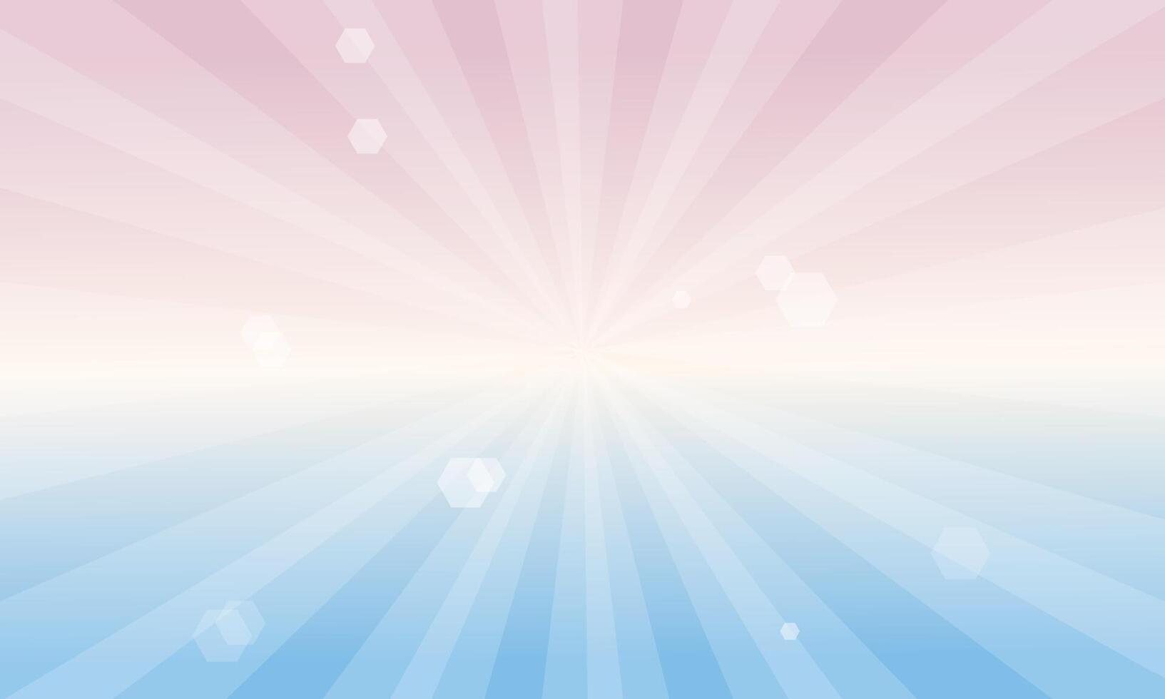 Radiant rays of a pink sunset stretch over a calm ocean, invoking a sense of peace and the beauty of nature vector