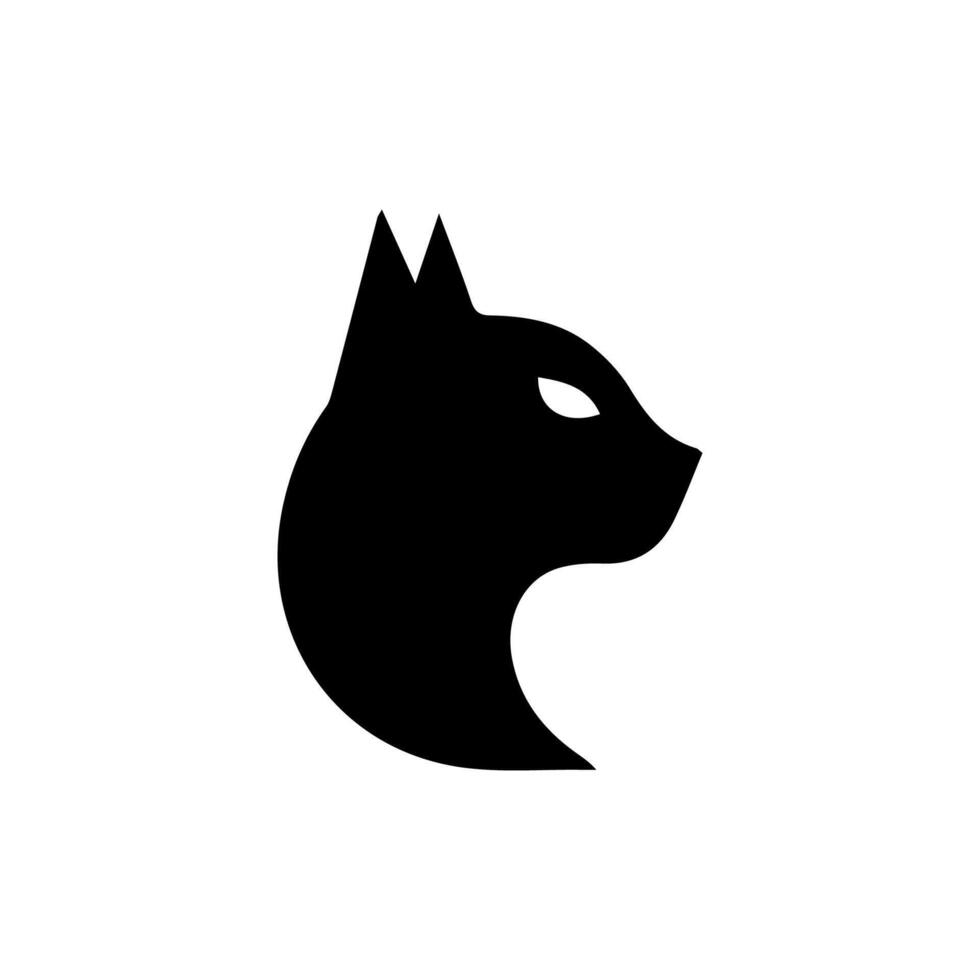 Cat silhouette Isolated On White Background vector