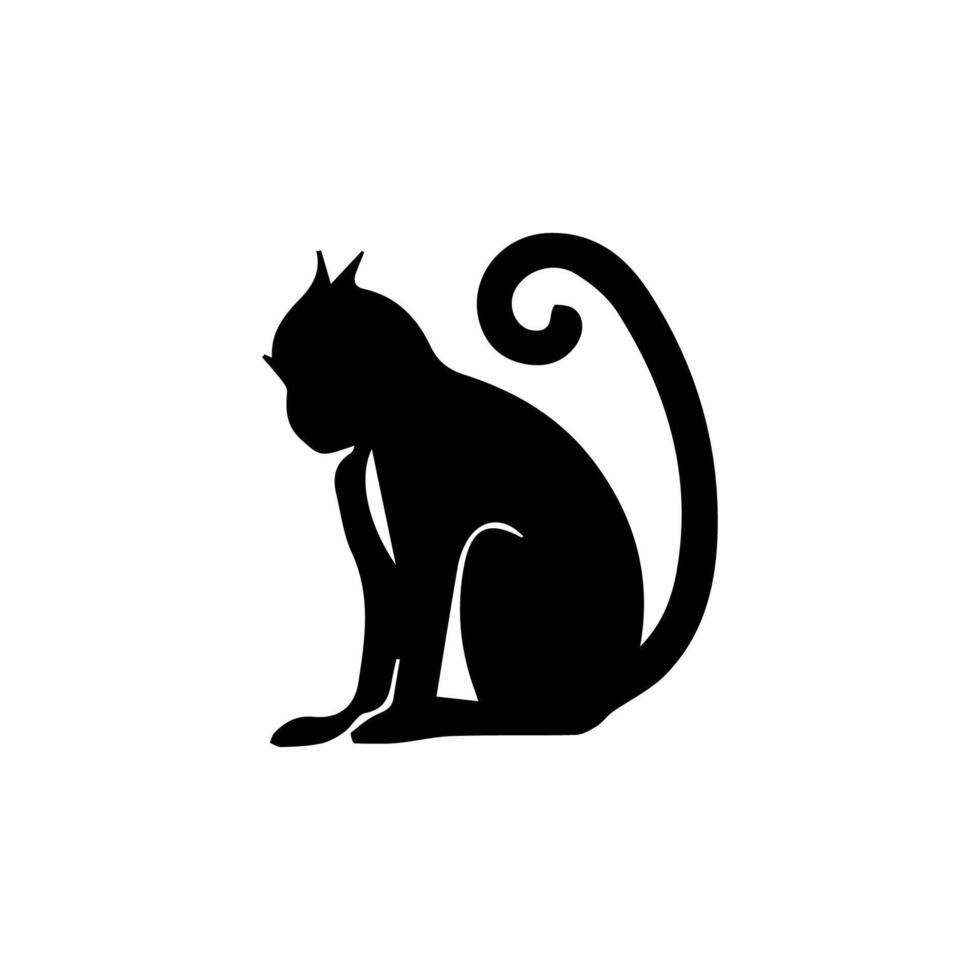 monkey silhouettes on a white background. Perfect for designs about animals, nature, wildlife, primates, monkeys, apes, jungle, rainforest, conservation, and education vector