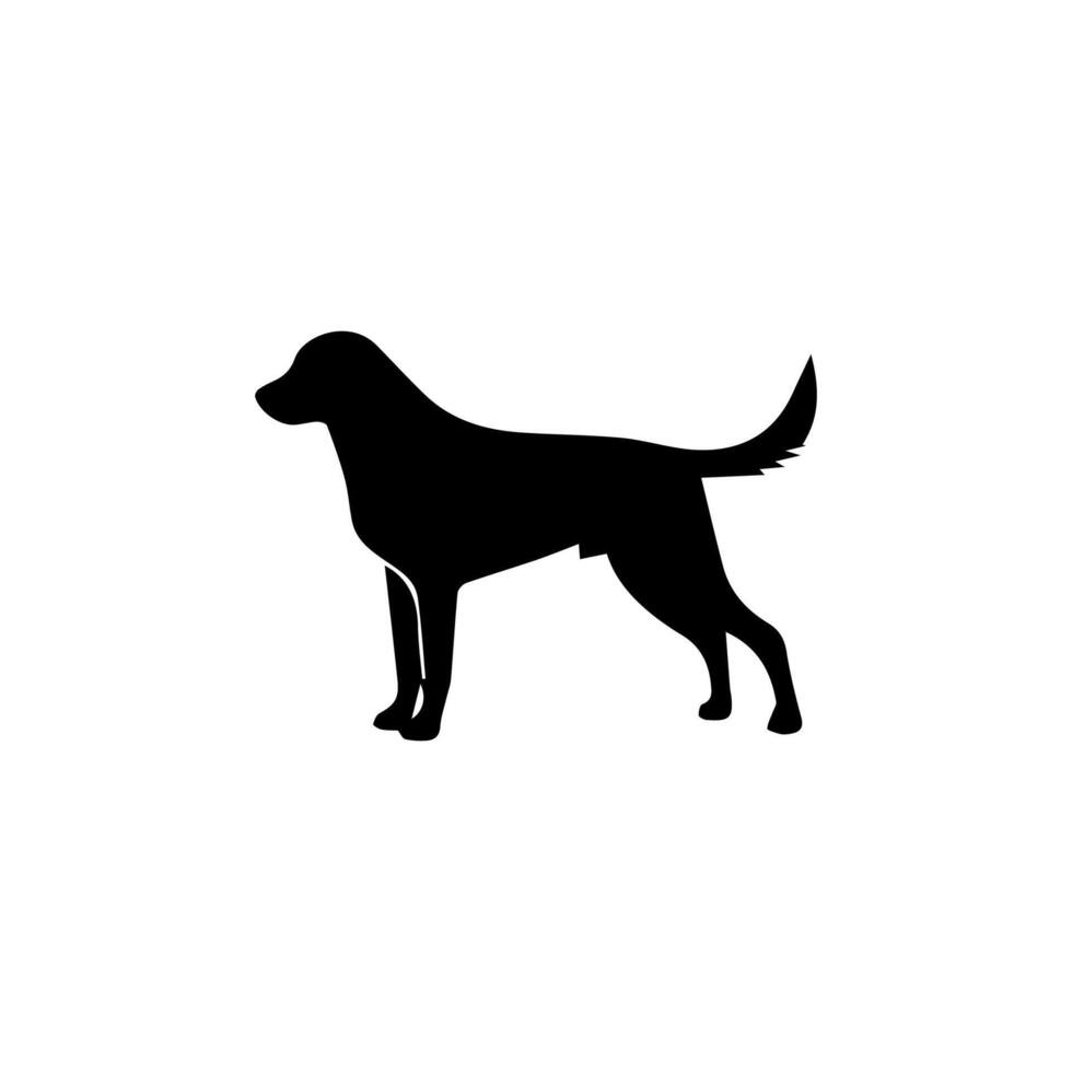 black dog on a white background vector