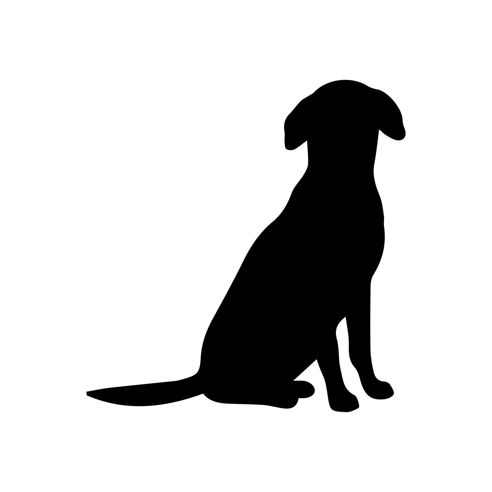 black dog on a white background 46333715 Vector Art at Vecteezy