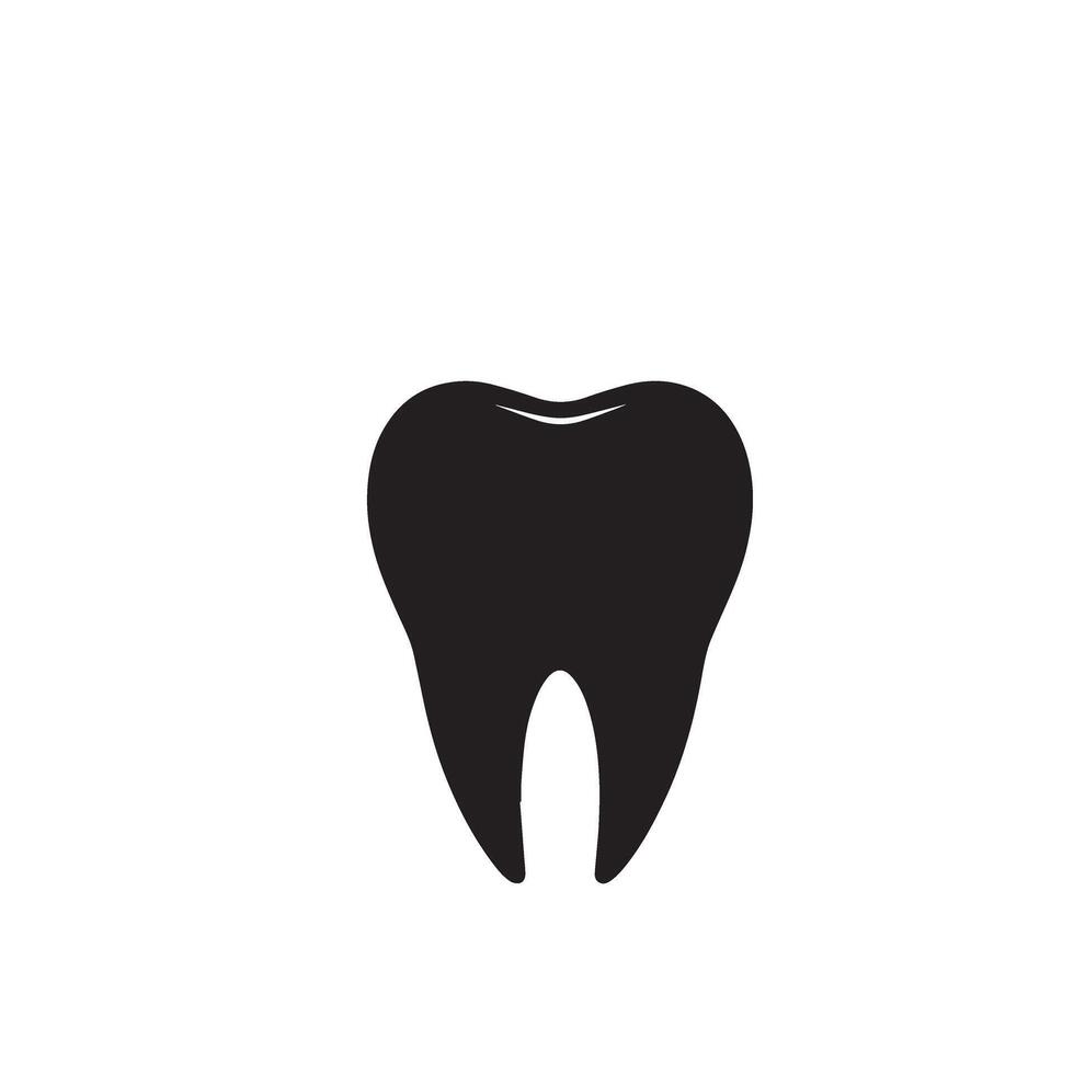 Tooth silhouette. Tooth logo, Tooth black icon vector