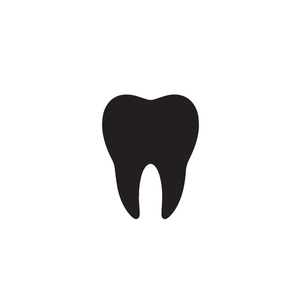 Tooth silhouette. Tooth logo, Tooth black icon vector