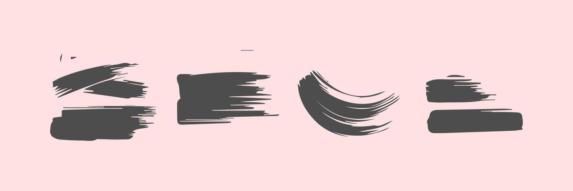 Paint brush stroke, ink splatter and artistic design elements. Dirty watercolor texture, box, frame, grunge background, splash or creative shape for social media. Abstract drawing. vector