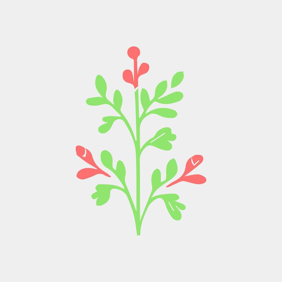 Rose flower of blooming plant. Garden rose isolated icon of pink blossom, petal and bud with green stem and leaf for romantic floral decoration, wedding bouquet and valentine greeting card Free vector