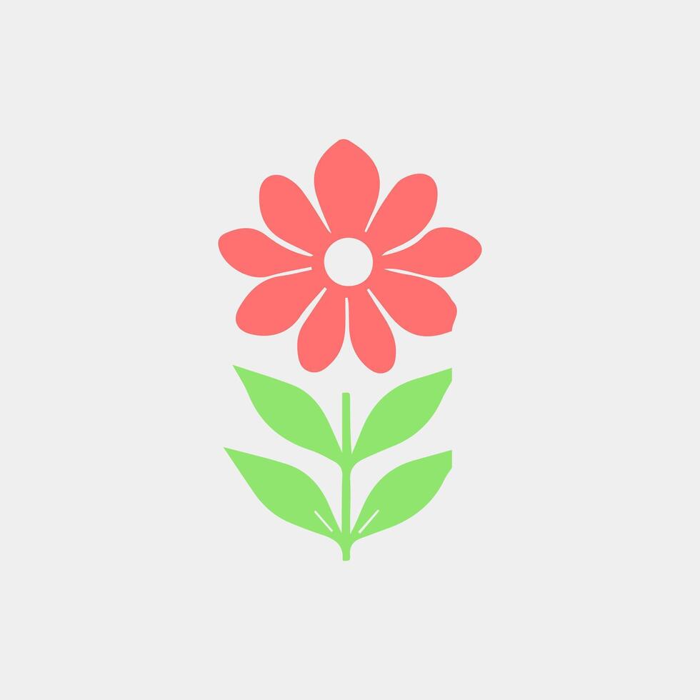 Rose flower of blooming plant. Garden rose isolated icon of pink blossom, petal and bud with green stem and leaf for romantic floral decoration, wedding bouquet and valentine greeting card Free vector