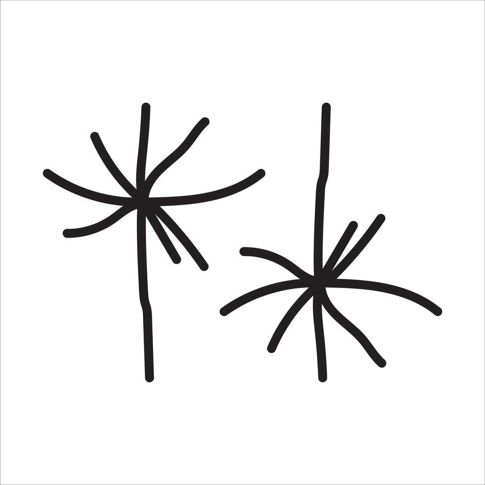 Abstract leaf hand drawn element vector