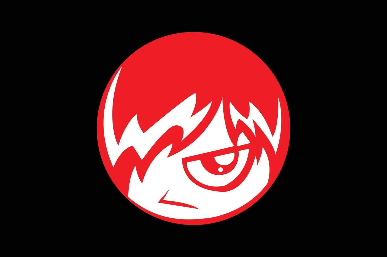 Angry attuite boy gaming logo design vector