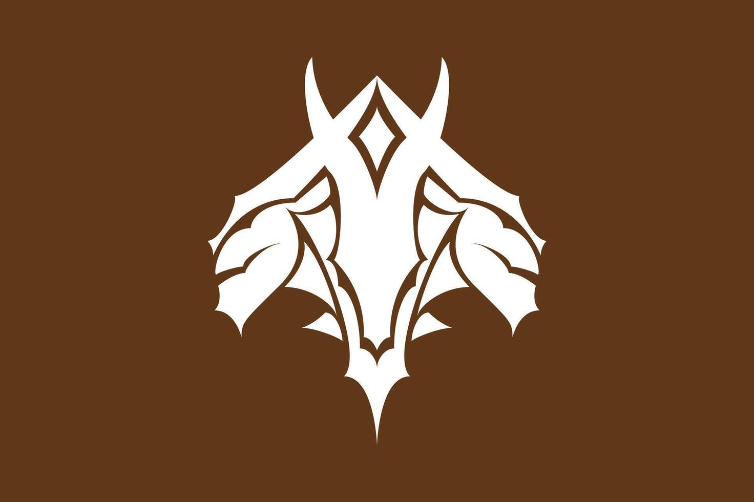 Angry hydra mythical creature logo design vector
