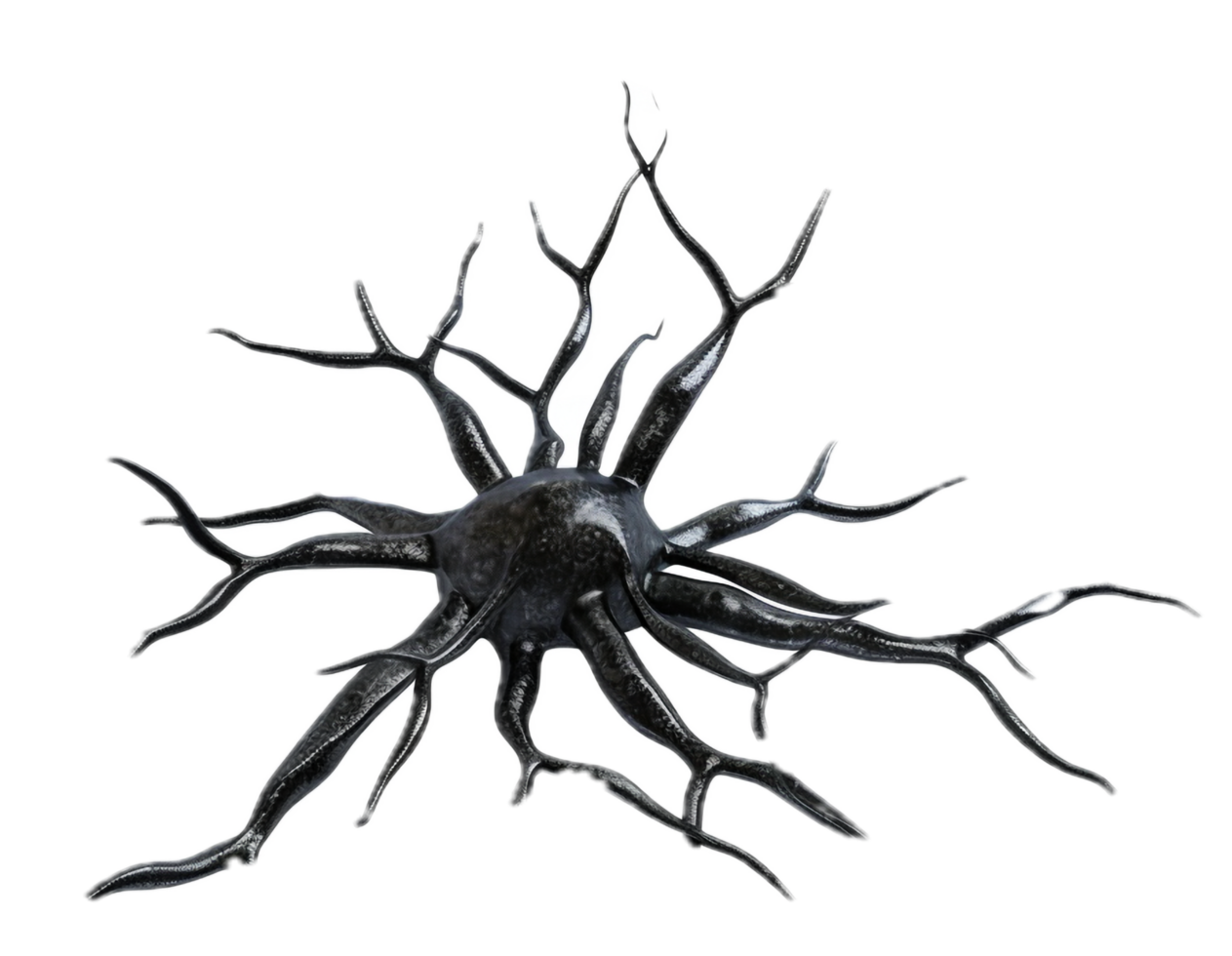 Microscopic View of Human Neuron Cell. png