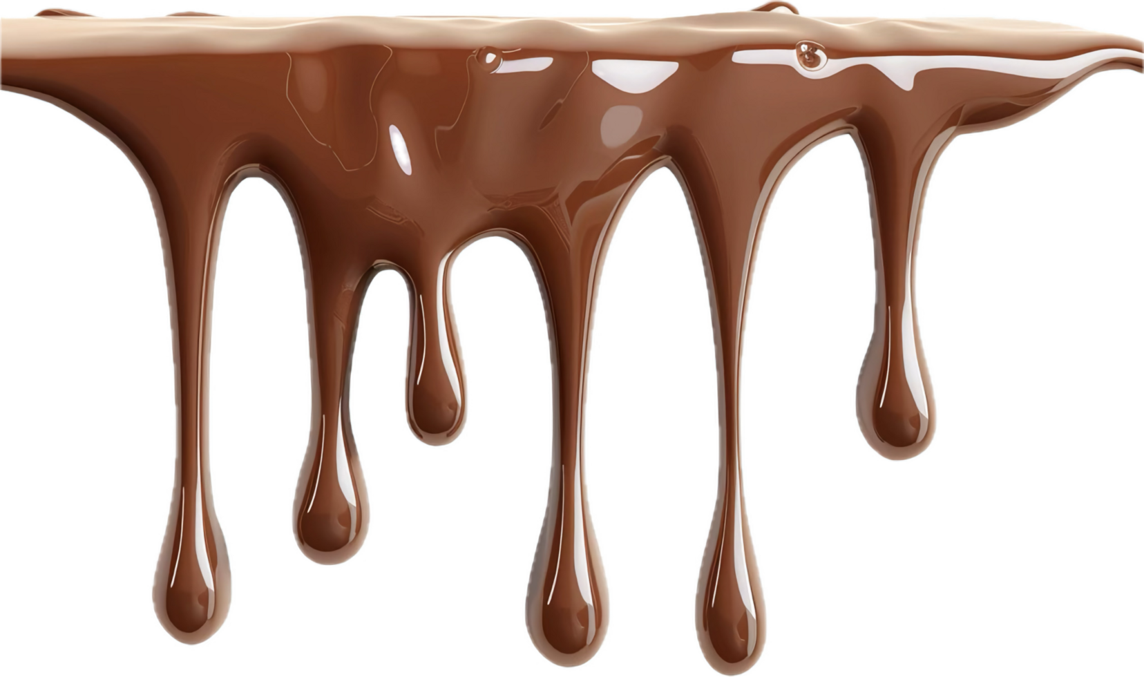 Close-Up of Dripping Melted Chocolate. png