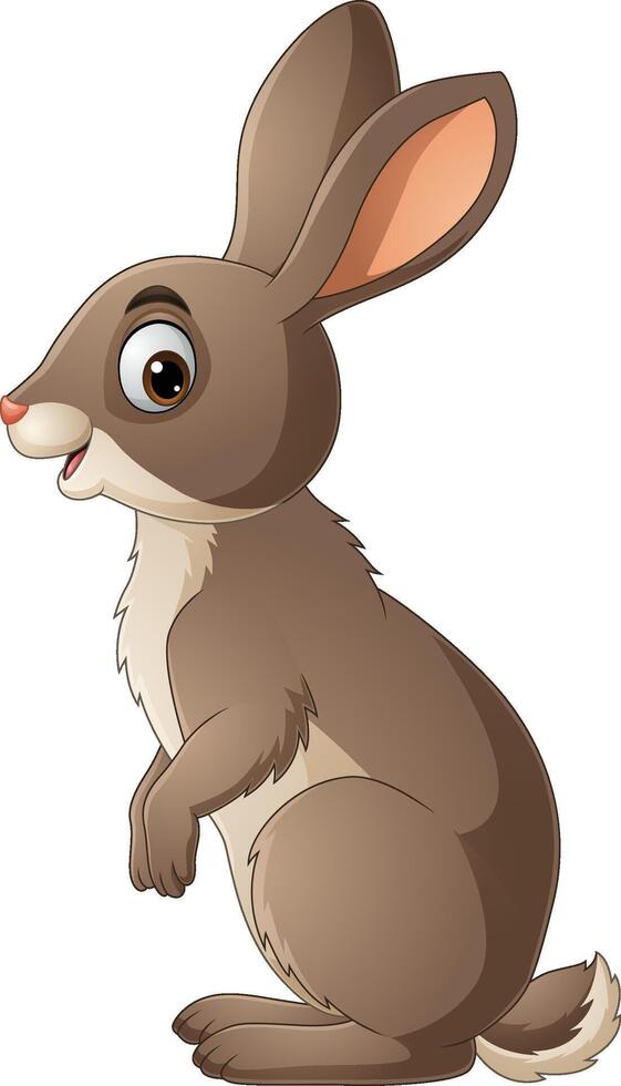 Illustration of cartoon funny rabbit vector