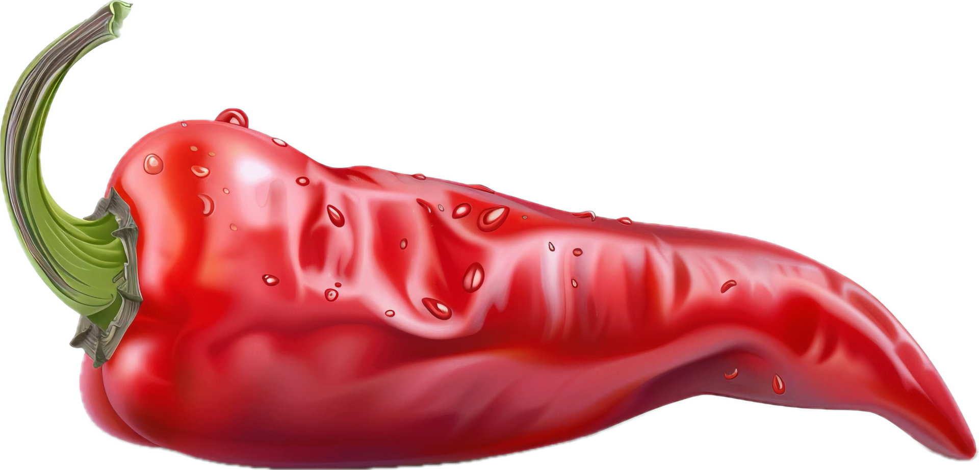 Close-up of Fresh Red Chili Pepper. png