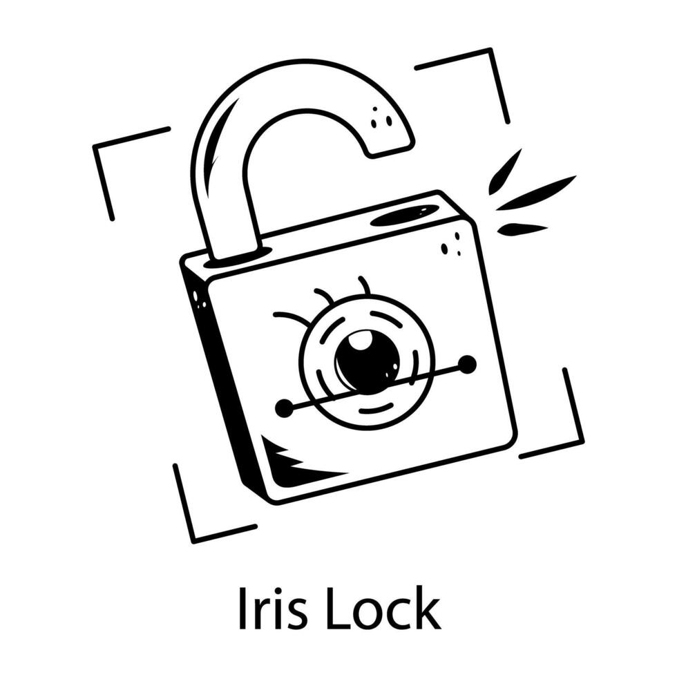 Trendy Iris Lock vector