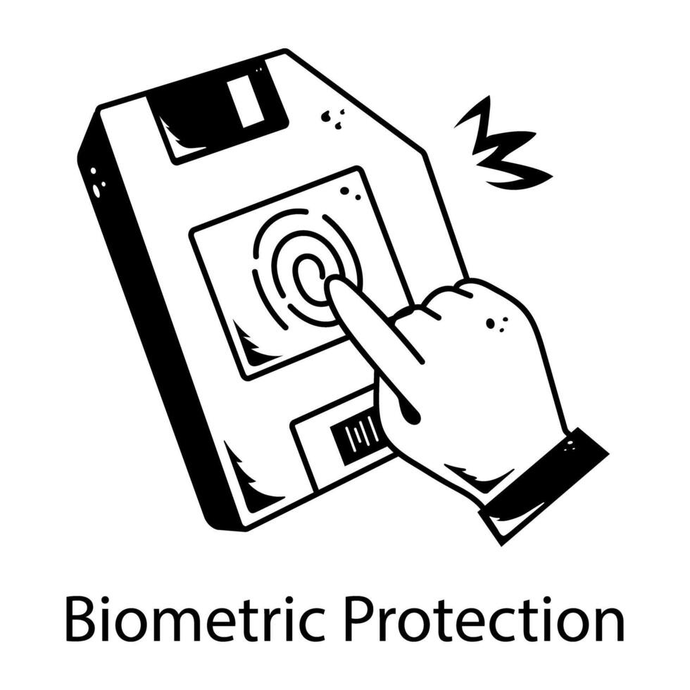 Trendy Biometric Protection vector
