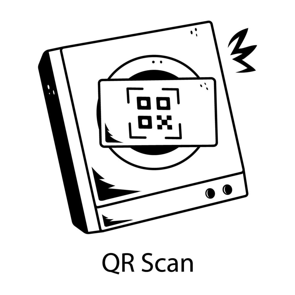Trendy QR Scan vector