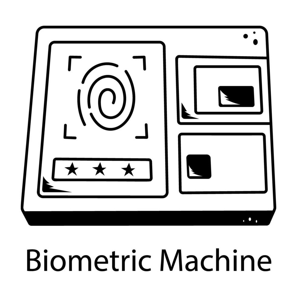 Trendy Biometric Machine vector