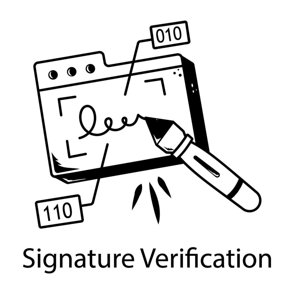 Trendy Signature Verification vector