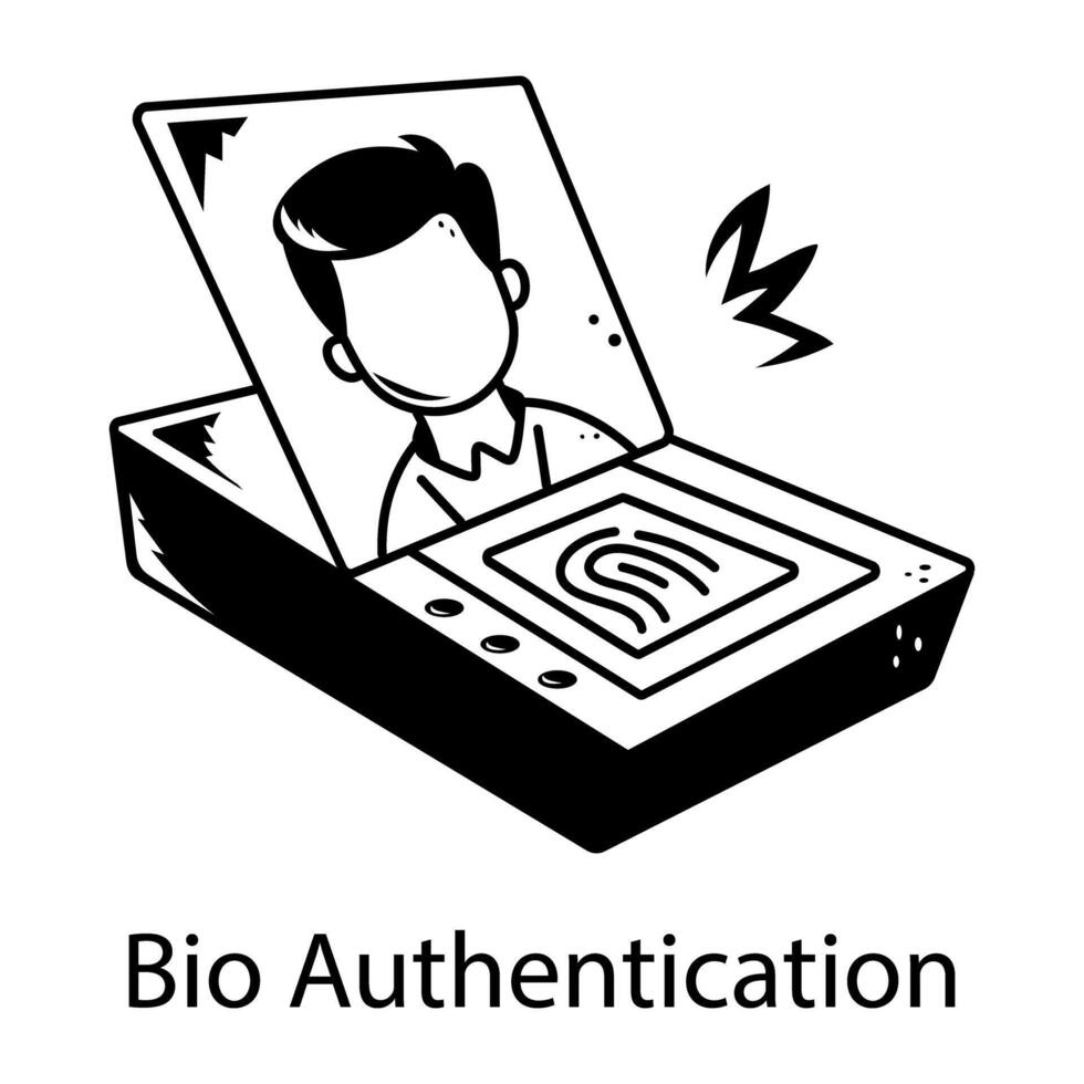 Trendy Bio Authenticationprofile biometric, bio authentication, biometric verification, biometric method, biometric identification vector