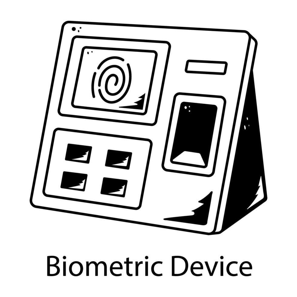 Trendy Biometric Device vector
