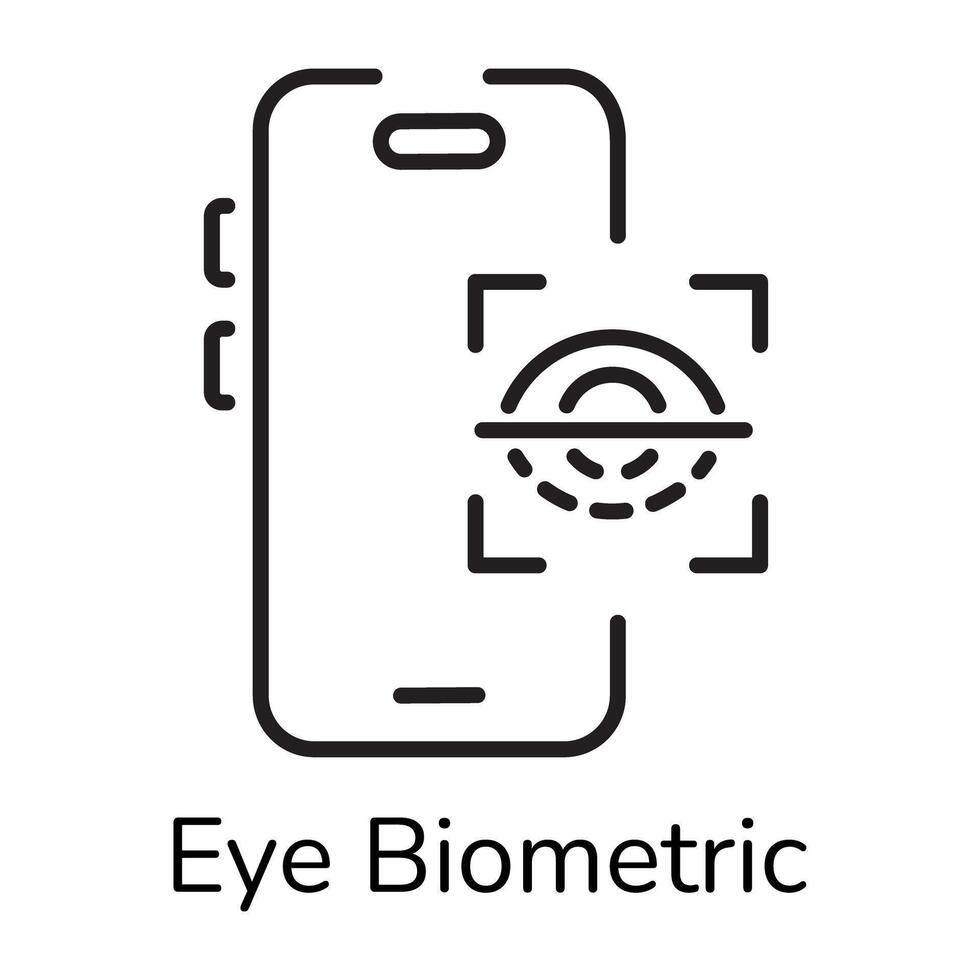 Trendy Eye Biometric vector