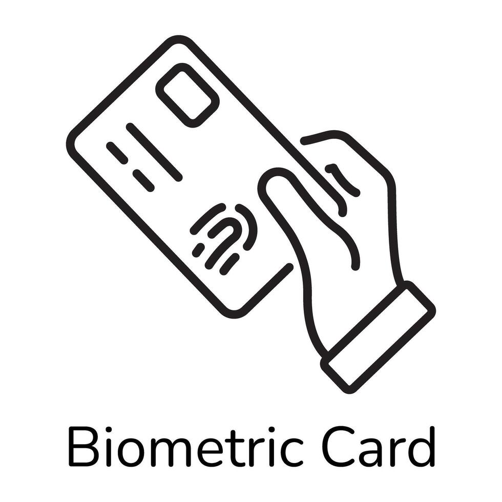 Trendy Biometric Card vector