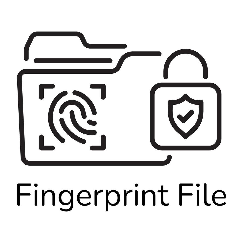 Trendy Fingerprint File vector