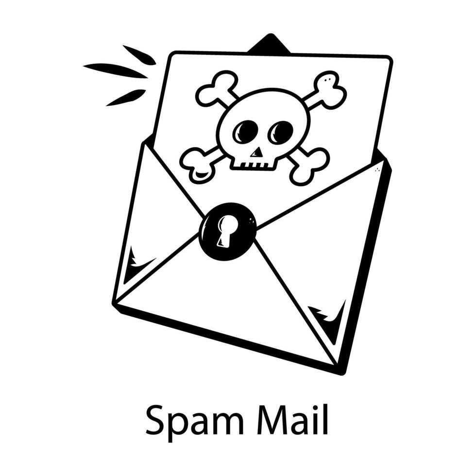 Trendy Spam Mail vector