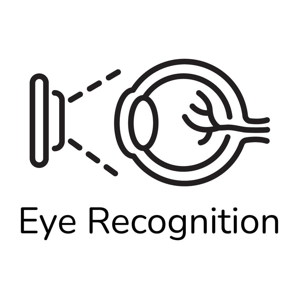 Trendy Eye Recognition vector