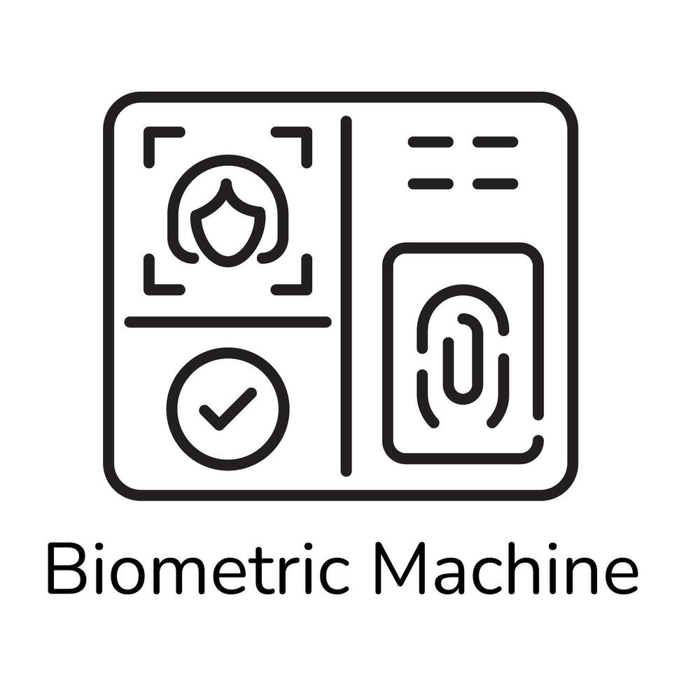 Trendy Biometric Machine vector