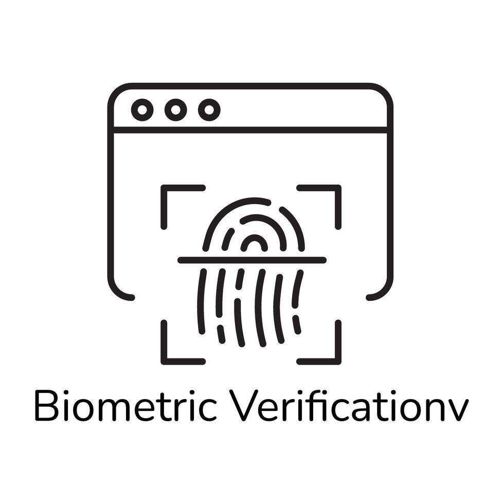 Trendy Biometric Verification vector