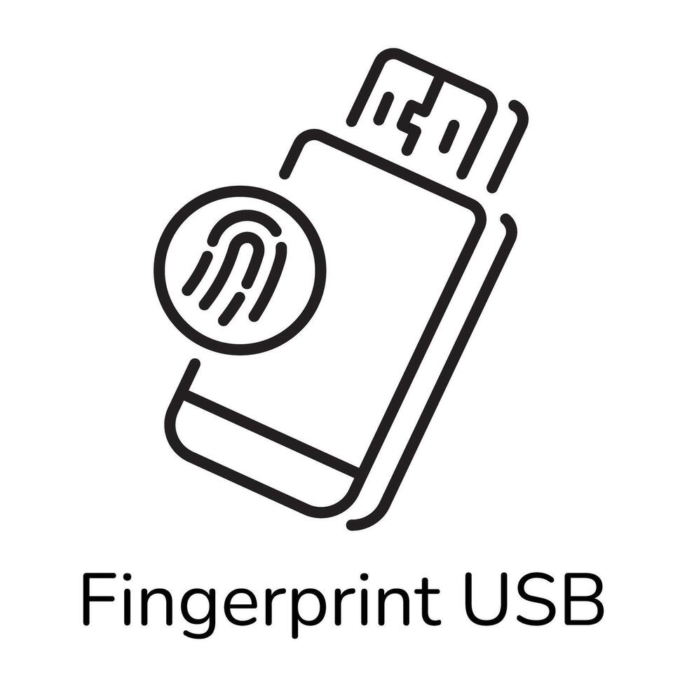 Trendy Fingerprint USB vector