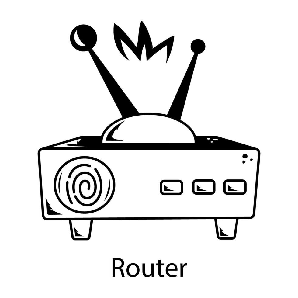 Trendy Router Concepts vector
